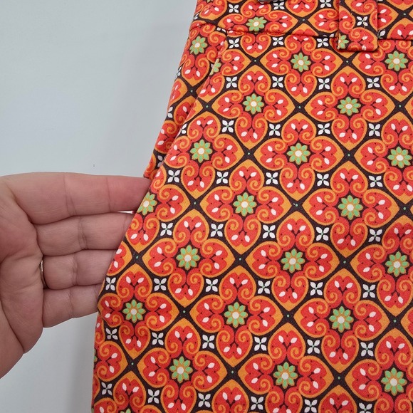 Fairway & Greene Womens Orange Geometric Print‎ Bermuda Shorts Size 10 - Picture 8 of 11